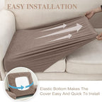 LA MEACK Couch Cushion Cover Loveseat Cover or 2 Seat Sofa Cover Washable - Image 5