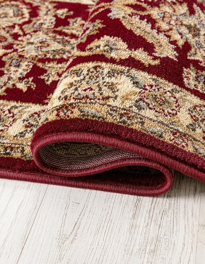 Rugs.com Aditi Collection Rug – 4x6 Oval Red Medium-Pile Rug Perfect - Image 5