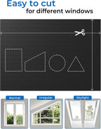 Blackout Curtains 47"x48" Portable No Drill Black Out Window Cover | 100% - Image 4