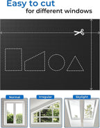 Blackout Curtains 35"x60" Portable No Drill Black Out Window Cover | 100% - Image 4