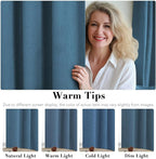 H.VERSAILTEX Blackout Curtains Linen Curtains 120 inches Long 100% Black Out - Image 5