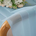 Chyhomenyc Light Blue Sheer Curtains 84 Inch Length 2 Panels, Sky Blue | Light - Image 2