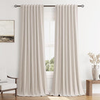 100% Blackout Curtains 96 Inch Length 2 Panels Set by Guken
