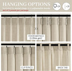 70 Inch Extra Wide Warm Beige Pinch Pleat Large Curtains 120 Inches Long - Image 4
