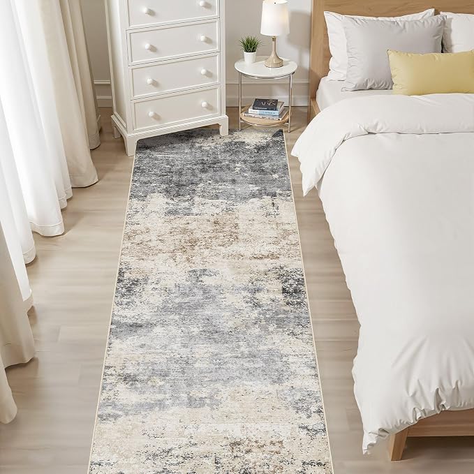 LOONGRUG Runner Rug 2x10 Washable Non-Slip Kitchen Neutral Modern Rug | - Image 6