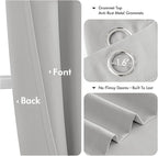 MIULEE Blackout Curtains for Bedroom 2 Panels 40 x 45 Inch Long Silver | - Image 4