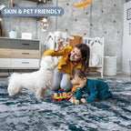 Aelenmu 10x14 Area Rugs for Living Room Washable Dining Room Navy Grey | Modern - Image 7