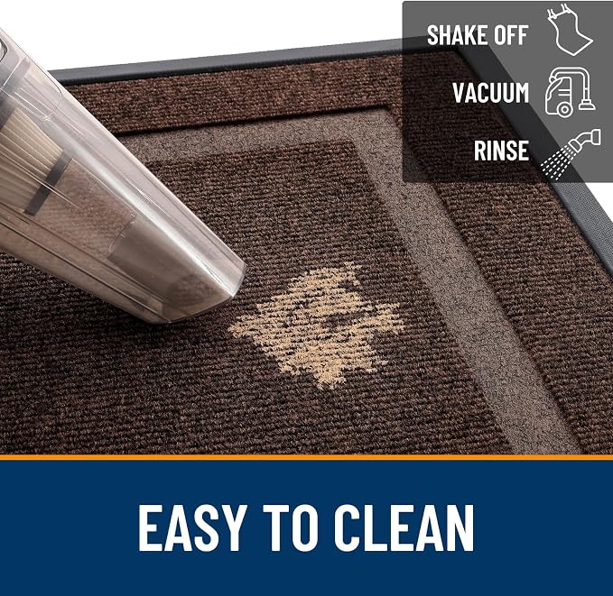 OLANLY Front Door Mat Outside 29.5x17, All-Season Heavy-Duty Rubber Doormat | - Image 7