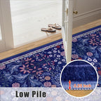 PLHXFR 2x6 Washable Runner Rug：Floral Indoor Kitchen Soft Carpet Blue | - Image 9