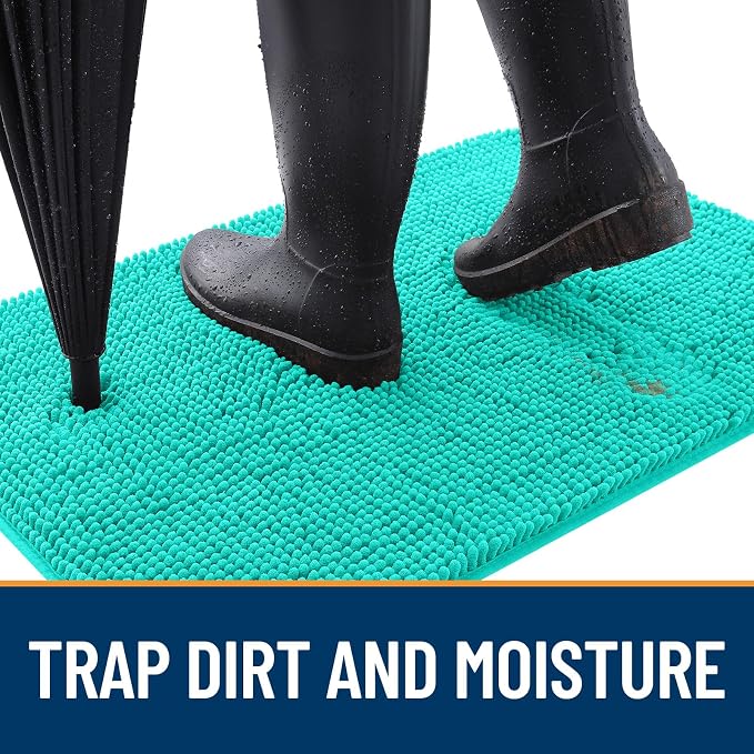 OLANLY Dog Door Mat for Muddy Paws 59x35, Super Absorbent Chenille Mud Mat | - Image 2