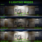 Aootek New Solar Motion Sensor Lights 120 LEDs with Light Reflector,270° Wide Angle, IP65 Waterproof, Step Lights for Front Door, Yard, Garage, Deck (Front Button 8-Pack)
