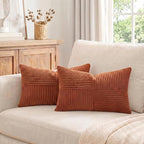 Fancy Homi 2 Packs Rust Lumbar Decorative Throw Pillow Covers 16x26 Inch - Image 7