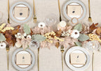 DearHouse Fall Garland Maple Leaf, 5.9Ft Hanging Vine Garland White with Pumpkins and Berries Thanksgiving Decor for Home Wedding Fireplace Party Christmas (White&Brown)