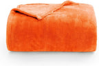 BEDELITE Fleece Blanket Soft Fall Queen Size Bed Blanket Orange 90"x90" | Ultra - Image 7