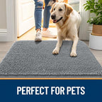 OLANLY Dog Door Mat for Muddy Paws 44x32, Super Absorbent Chenille Mud Mat | - Image 6