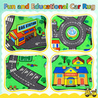 Road Car Rug,City Road Rug for Kids,4x6 Ft Kids Floor Play mat,and Car Carpet Play Mat with Realistic Colors – Perfect for Children and Non-Slip for Classroom,Playroom and Bedroom