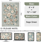 DUKINO 6x9 Area Rugs, Floral Washable Rug - Image 2