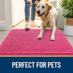OLANLY Dog Door Mat for Muddy Paws 54x24, Super Absorbent Chenille Mud Mat | - Image 6