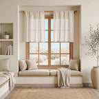MYSKY HOME Short Linen Curtains 36 Inch Length - Image 3