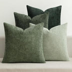 MIULEE Soft Decorative Chenille Pillow Covers Forest Green 16x16 Pack of 4 | by MIULEE