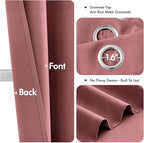 MIULEE Blackout Curtains for Bedroom 2 Panels 40 x 84 Inch Long Dusty Rose | - Image 4