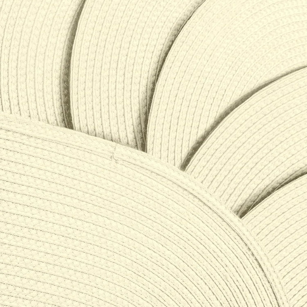 AHHFSMEI Placemats Set of 4 for Dining Table Washable Woven Vinyl Non-Slip 18x12 inches Placemat Heat-Resistant Durable Table Mats for Dining Table Easy to Clean(Ivory 4)