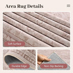 8x10 Ft Large Area Rugs for Living Room, Soft Non-Slip Machine Washable Rug - Image 6