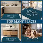 OLANLY Dog Door Mat for Muddy Paws 59x35, Paw Print Design Chenille Mud Mat | - Image 8