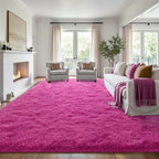 9x12 Extra Large Hot Pink Fluffy Soft Area Rug Non-Slip - Image 3