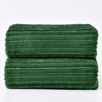 BEDELITE Ribbed Jacquard Dark Green Blankets Queen Size - Image 8
