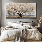 Brown and White Framed Wall Art Floral Wall Prints Botanical Wall Decor Nature Wall Posters 24"x48" Pictures for Bedroom Kitchen Artwork