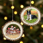 Let's Make Memories Personalized Christmas Ornament - 2025 Christmas Ornament - Photo Only - Round - Rustic Wood