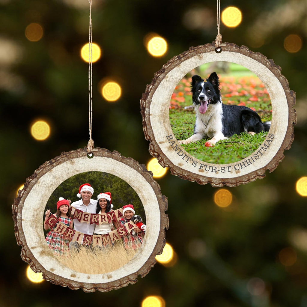 Let's Make Memories Personalized Photo Christmas Ornament - Decor - Customize Photo - 2025 Christmas Ornament - Round - with Message