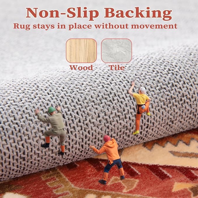 SERISSA 3x5 Washable Non Slip Boho Area Rug - Image 5