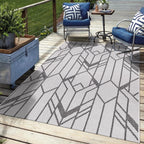 Keen Home Design Terrace Outdoor Area Rug - 9x12 Washable Indoor/Outdoor Rug for Patio, Kitchen, Balcony, Beach, Garden, Deck and Porch, Size: 8'10"x12'