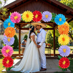 Homarkable 6 Pcs Large Tissue Paper Flowers, 20 Inch Handcrafted Giant Paper Flowers for Mexican Party Summer Wedding Birthday Backdrop Baby Shower Nursery Craft Outdoor Wall Decor