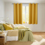 Blackout Curtains for Bedroom, Mustard Yellow 42 x 54 Inch 2 Panels | Thermal - Image 6