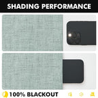 MIULEE 100% Blackout Linen Curtains 42 x 63 Inch Seafoam Green 2 Panels | - Image 7
