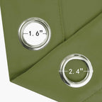 Olive Green Thermal Blackout Curtains/52 x 72 Inch/Set of 2 Panels Room - Image 6