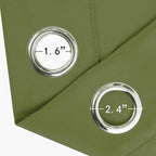 Olive Green Blackout Curtains 52 x 63 Inch Length/Set of 2 Curtain - Image 6