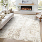 5x7 Area Rugs Washable Rug: Abstract Neutral Rugs Modern Non Slip Area Rug by MXSANYOORUG