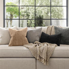 MIULEE Decorative Couch Throw Pillow Covers 20x20 Inch Khaki Camel 2 Pack | - Image 5