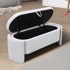 Ottoman Rectangular Storage Ottoman Bench, Footrest Stool Footstool with Lid for Living Room, Bedroom, Entryway, Brown, 47"x17"x18"