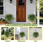 Single Silky 50" Artificial Fern Plant, Large Fake Fern with 100Fronds, Realistic Faux Boston Fern Bush for Outdoors & Indoor, Silk Greenery for Planter, Garden, Office, Home Décor