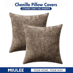 MIULEE Decorative Couch Throw Pillow Covers 20x20 Inch Brown 2 Pack | Modern - Image 7
