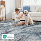 9x12 Area Rug for Living Room, Abstract Washable Non-Slip Large Rugs, Dining - Image 5