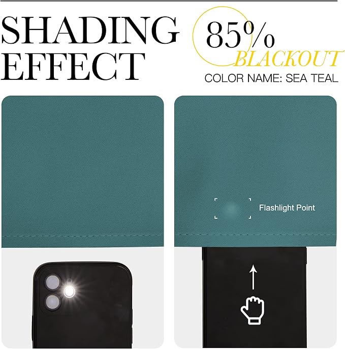 NICETOWN Sea Teal Blackout Curtains 102 inches Length - Image 4