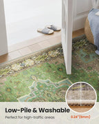 AMADA HOMEFURNISHING 2x3 Washable Entry Rug, Vintage Distress Print Pattern - Image 4