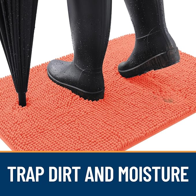 OLANLY Dog Door Mat for Muddy Paws 35x24, Super Absorbent Chenille Mud Mat | - Image 2