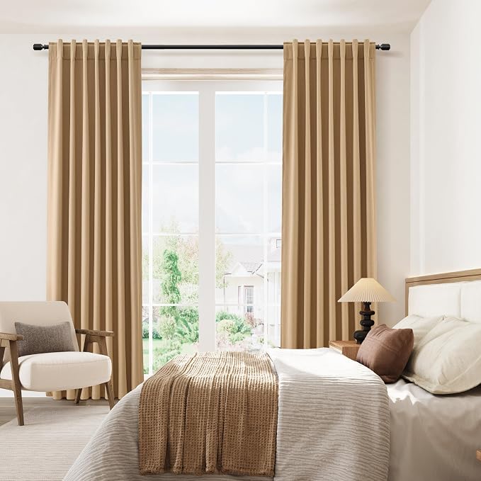 100% Blackout Linen Curtains 84 Inch Length 2 Panels Set - Image 8